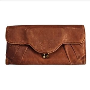 LUCKY BRAND Leather Peace & Floral Wallet